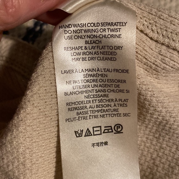 Free People Boho Sweater w/  Embroidered Sleeves - Picture 3 of 5